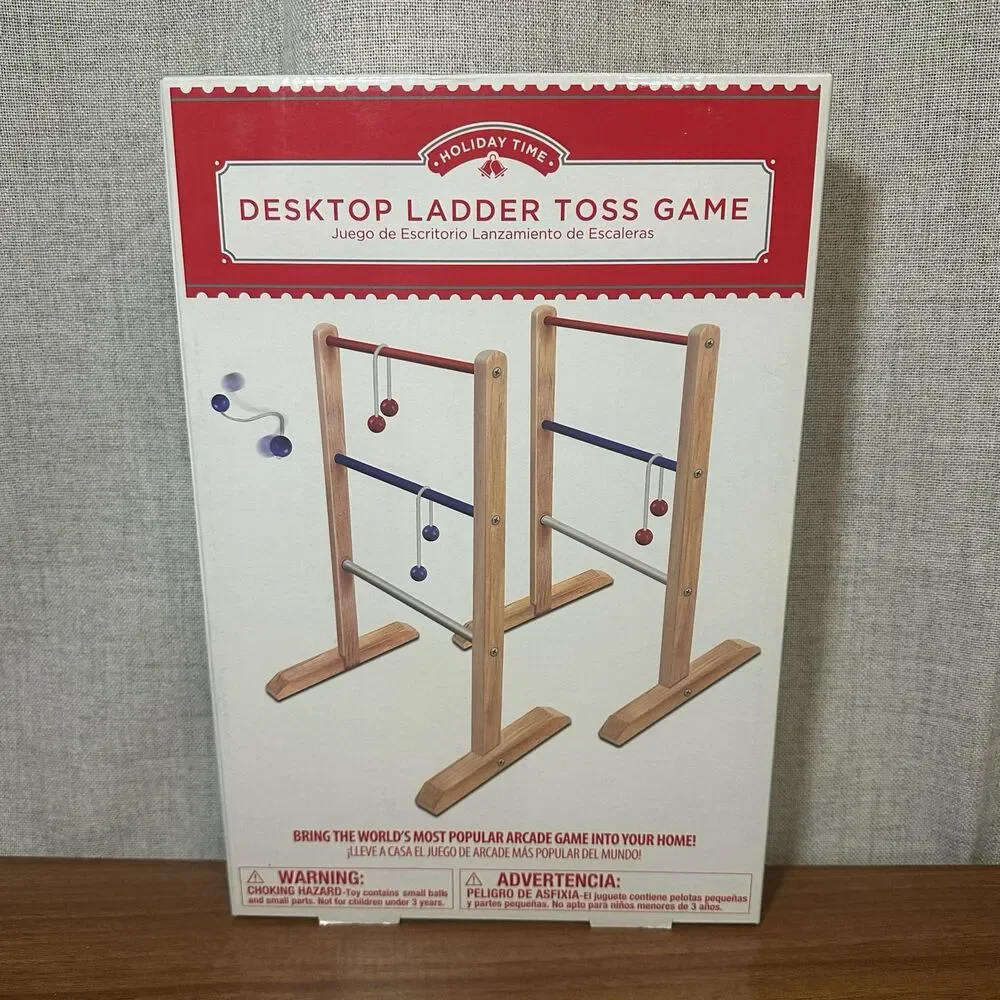 Wood Desktop Ladder Toss Game 8.5